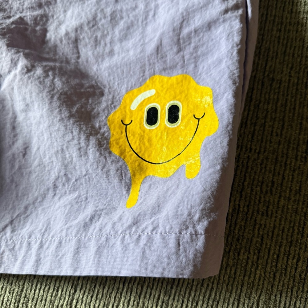 ALAB Lavender Shorts with Yellow Drawstring - Picture 2 of 6